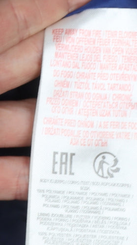 Tokyo Laundry Men's Blue Hooded Puffer Jacket Size M Casual Winter Coat