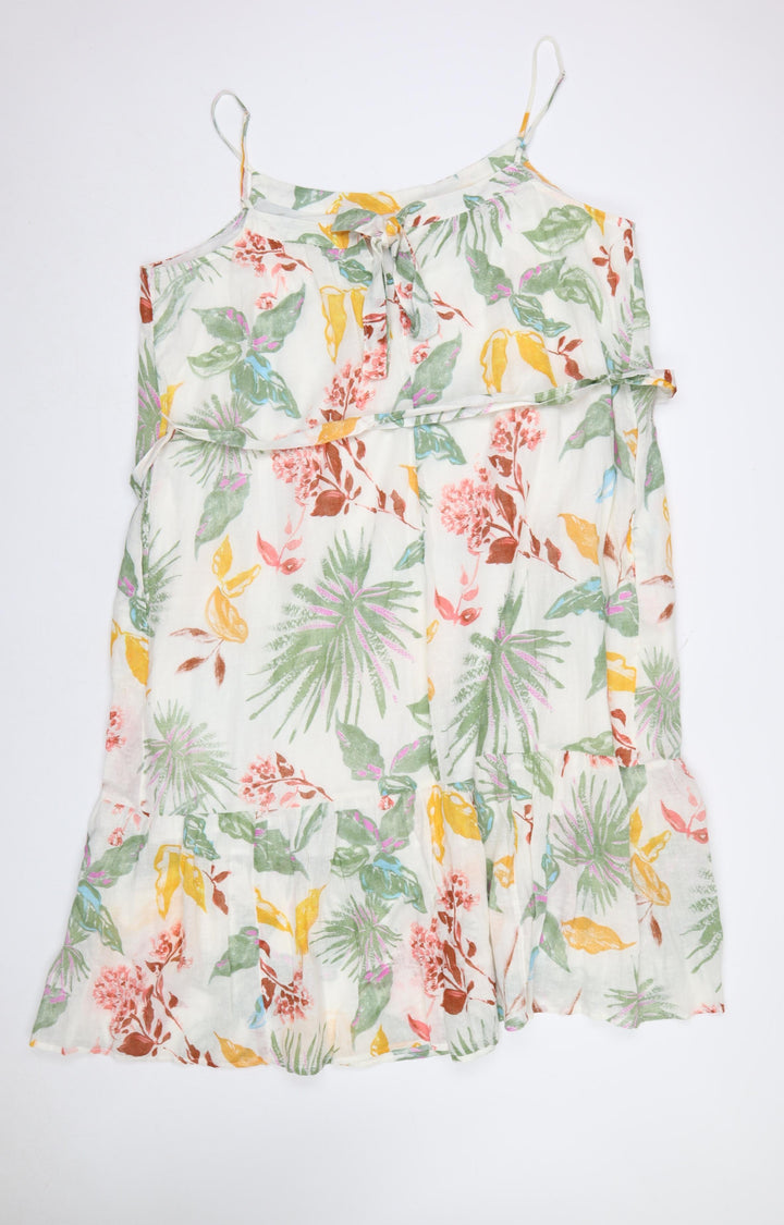 GAP Women’s Multicoloured Floral Cotton Slip Dress 2XL Summer