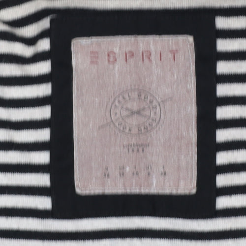 Esprit Women Black Mid-Length Hooded Parka Jacket Size 10