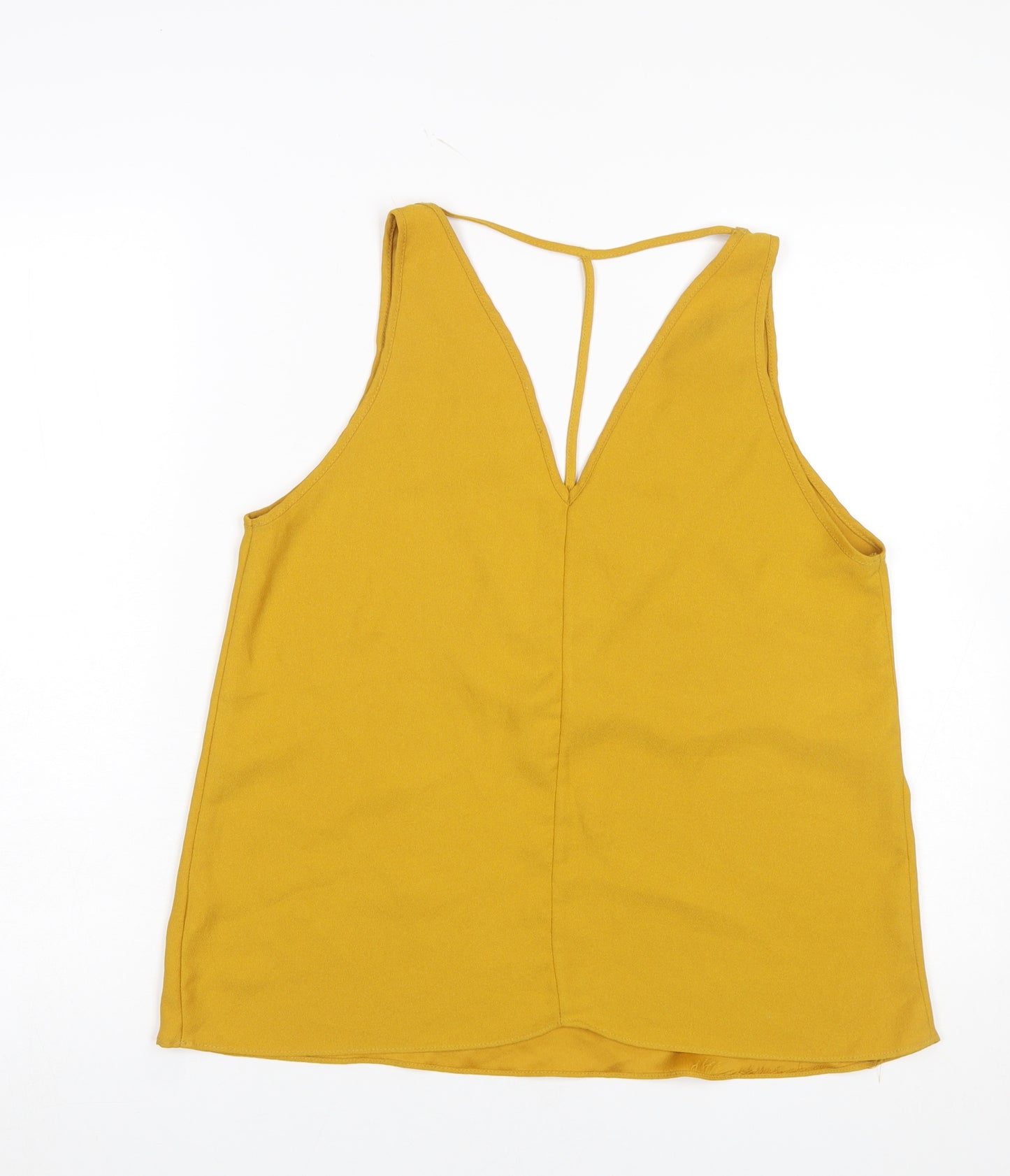 River Island Womens Yellow V-Neck Camisole Tank Top Size 12