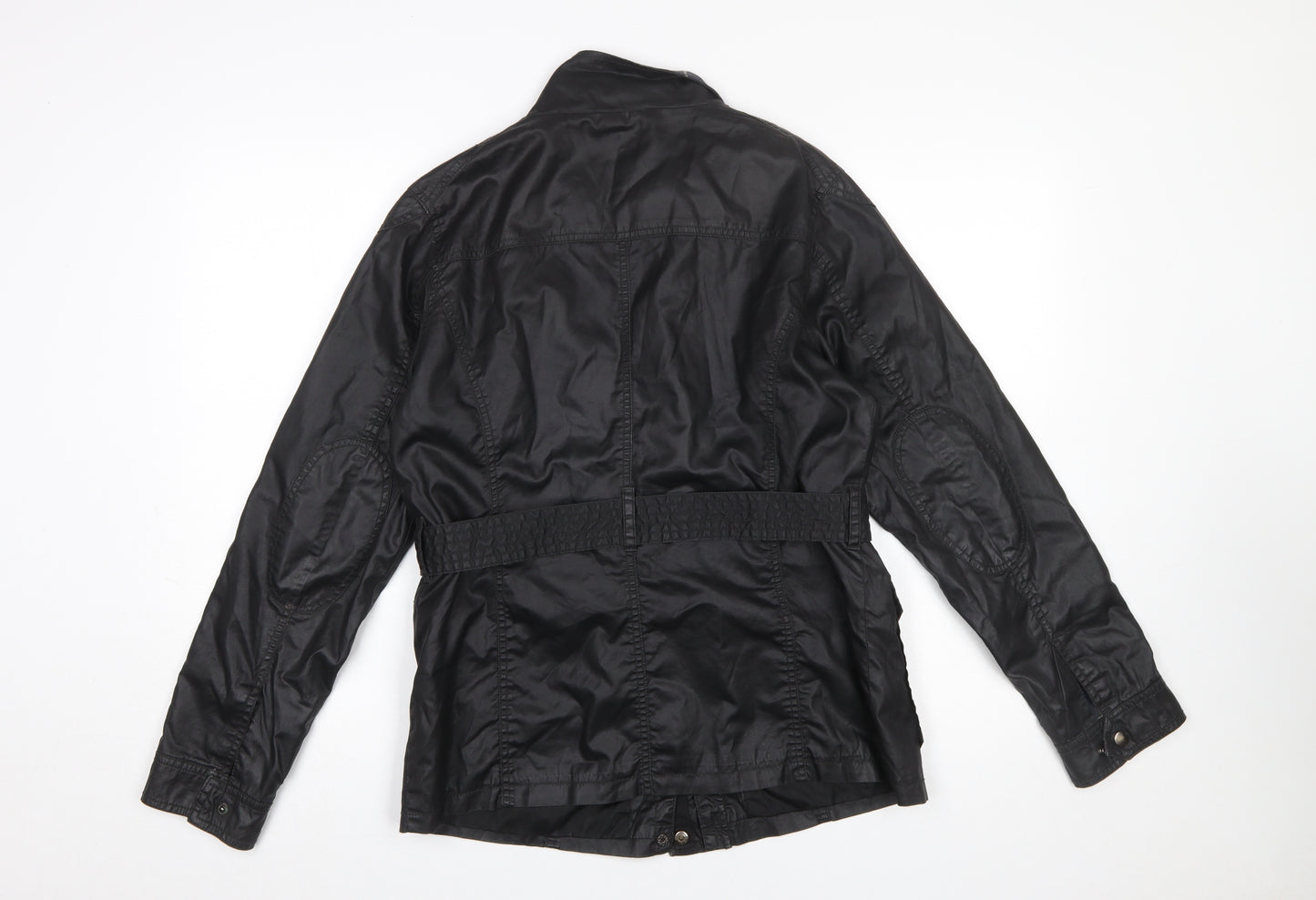 Atmosphere Women's Black Waxed Military Jacket Size 14