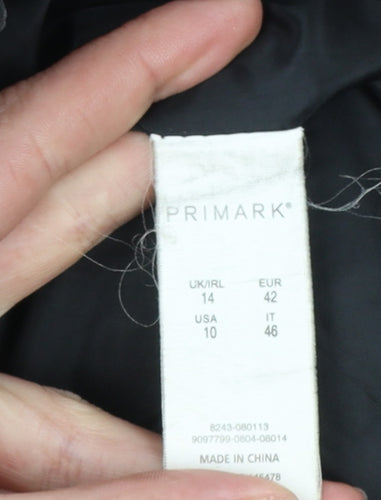 Atmosphere Women's Black Waxed Military Jacket Size 14