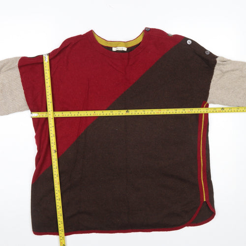 White Stuff Women’s Multicoloured Geometric Knit Jumper Size 16