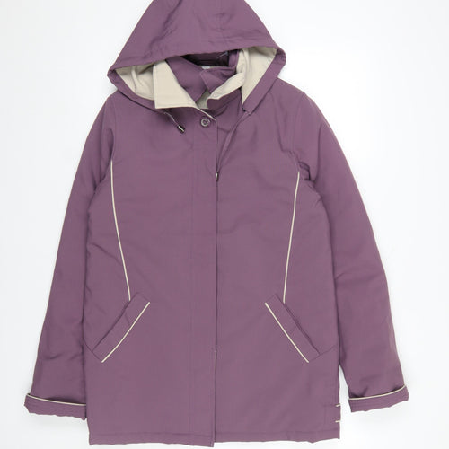 Klassik Clothing Women's Purple Hooded Parka Jacket Size 10