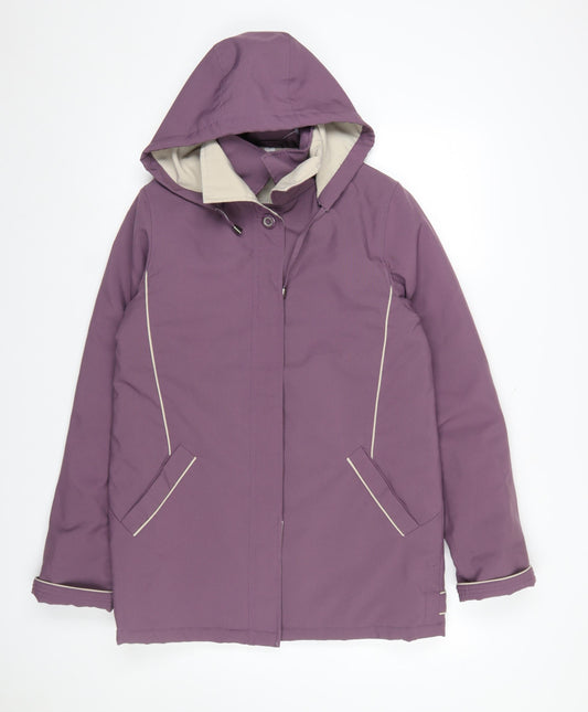 Klassik Clothing Women's Purple Hooded Parka Jacket Size 10