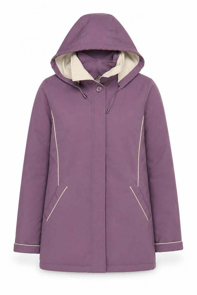 Klassik Clothing Women's Purple Hooded Parka Jacket Size 10
