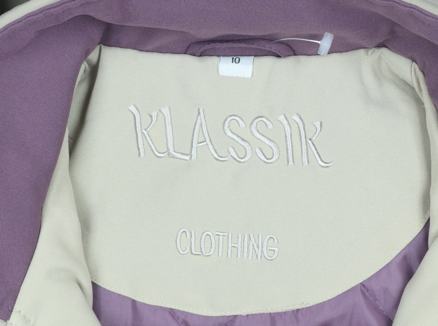 Klassik Clothing Women's Purple Hooded Parka Jacket Size 10