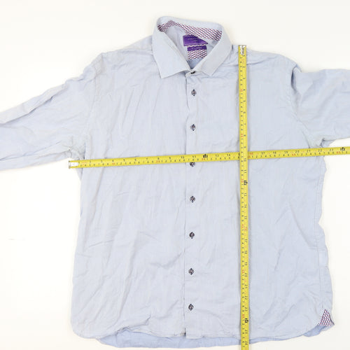 Marco Capelli Men's Blue XL Cotton Formal Dress Shirt
