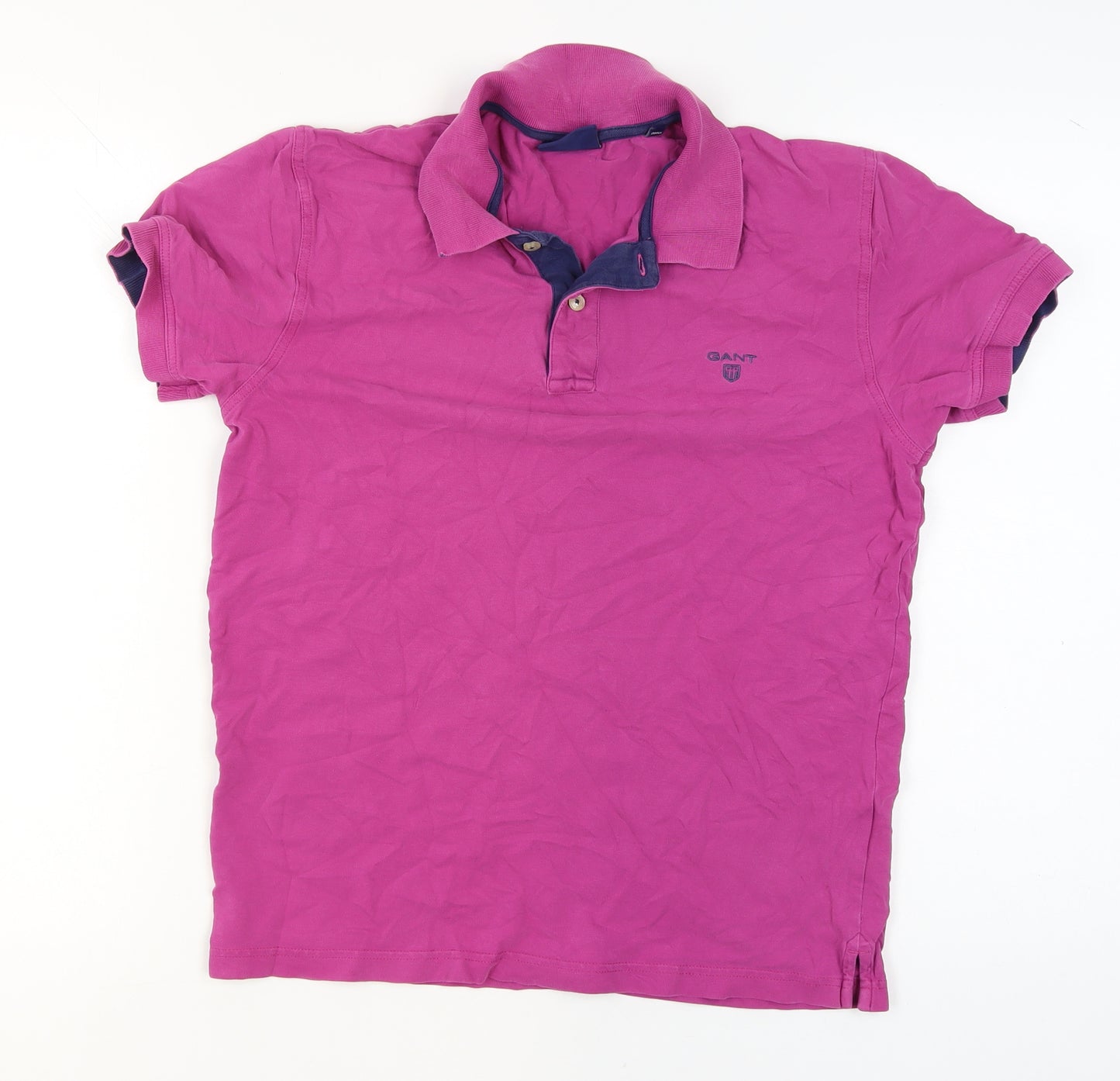 GANT Men's Pink Short Sleeve Cotton Polo Shirt Size M