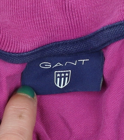 GANT Men's Pink Short Sleeve Cotton Polo Shirt Size M