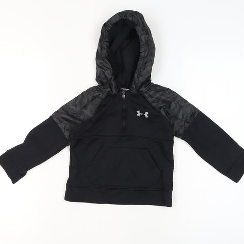 Under Armour Boys Black 3-4 Years Pullover Hoodie with Camouflage Detail