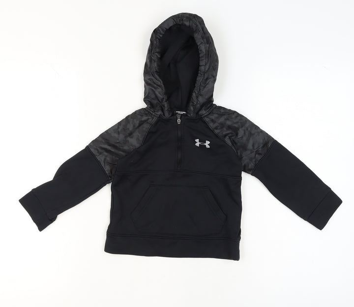 Under Armour Boys Black 3-4 Years Pullover Hoodie with Camouflage Detail
