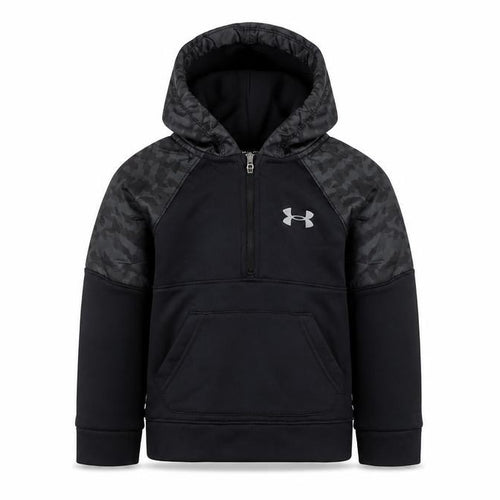 Under Armour Boys Black 3-4 Years Pullover Hoodie with Camouflage Detail