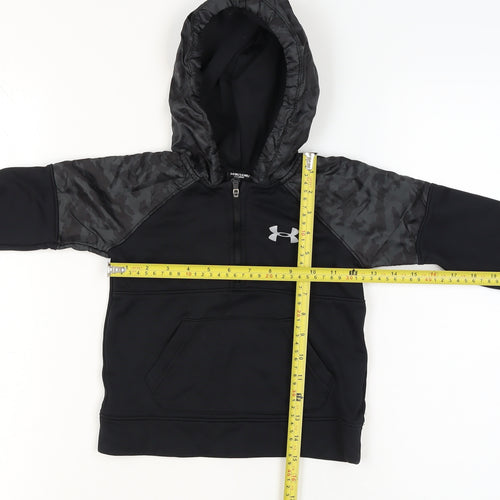 Under Armour Boys Black 3-4 Years Pullover Hoodie with Camouflage Detail