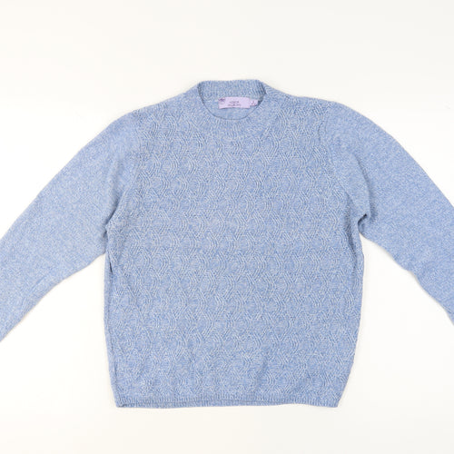 Honor Millburn Women's Blue Acrylic Cable Knit Jumper Size S