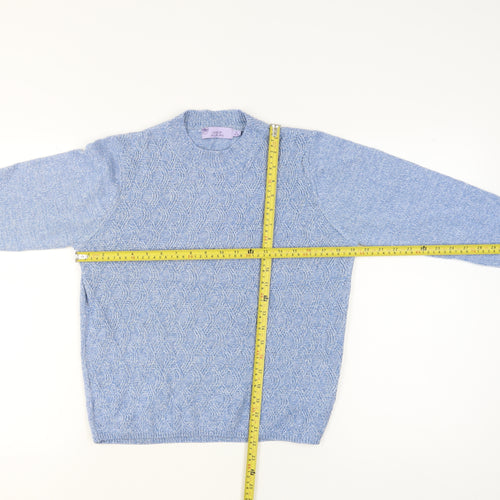 Honor Millburn Women's Blue Acrylic Cable Knit Jumper Size S
