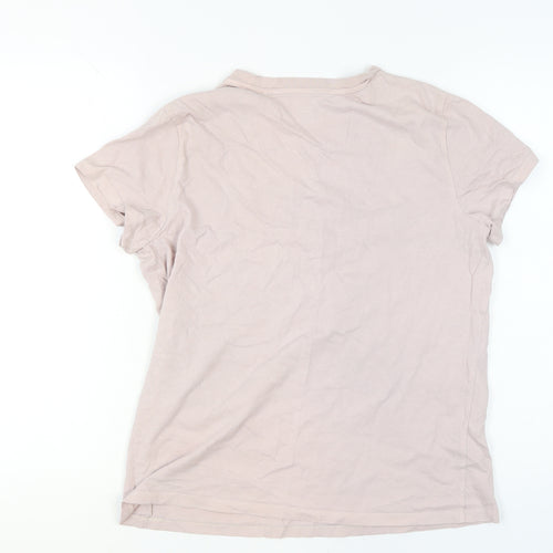 Levi's Women's Pink Cotton Crew Neck Basic Logo T-Shirt Size L