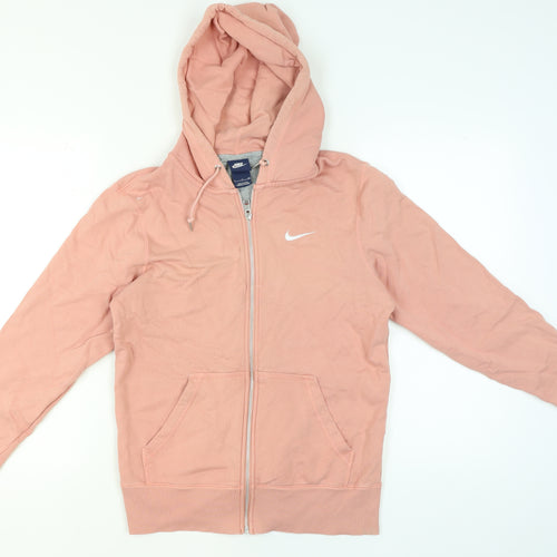 Nike Women's Pink Full Zip Hoodie Small Cotton Blend Casual Sport