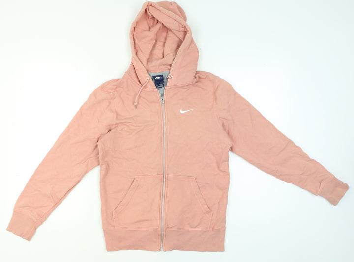 Nike Women's Pink Full Zip Hoodie Small Cotton Blend Casual Sport