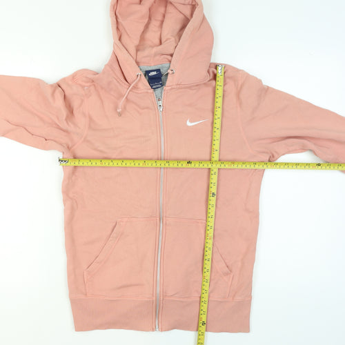 Nike Women's Pink Full Zip Hoodie Small Cotton Blend Casual Sport