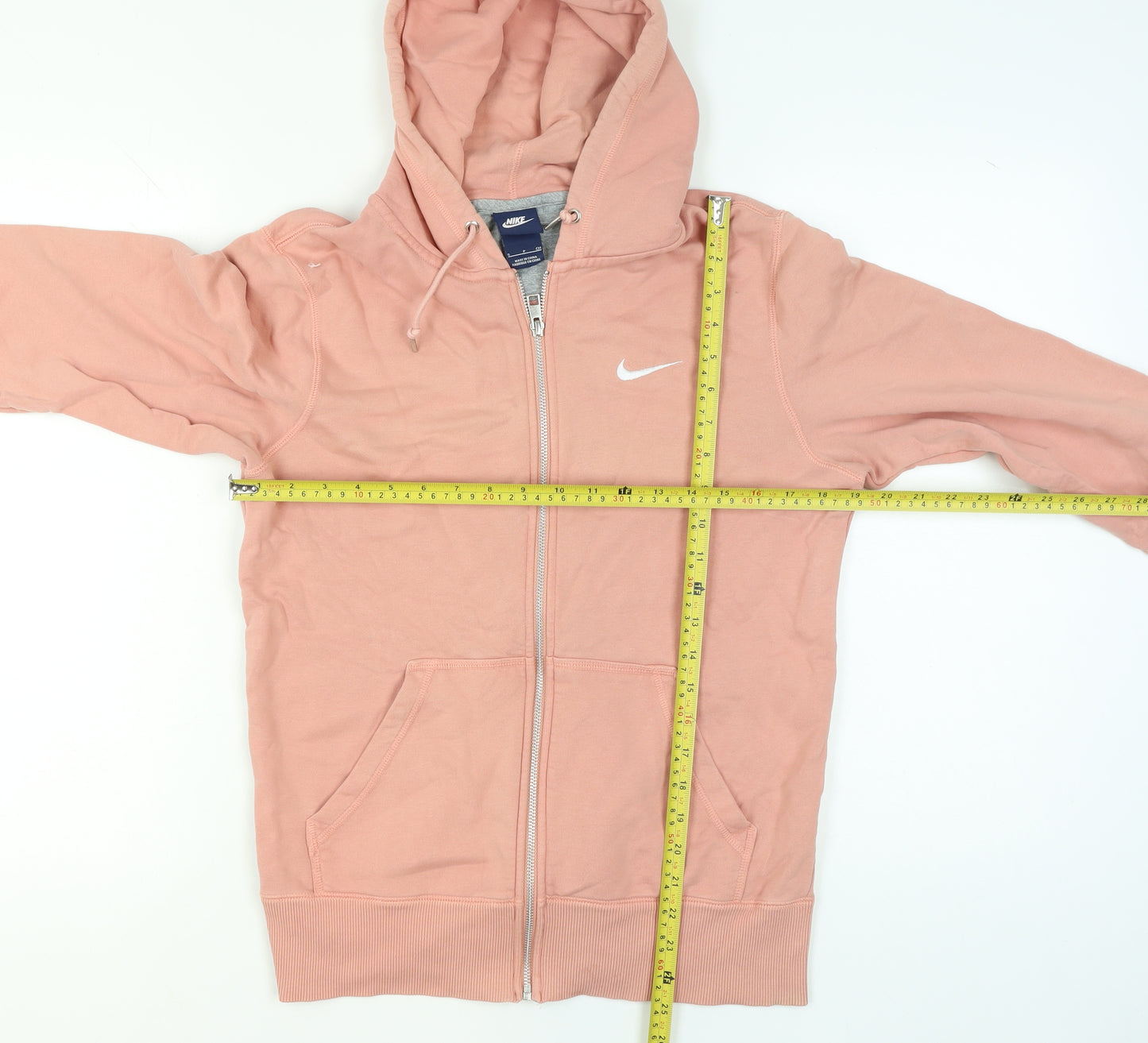 Nike Women's Pink Full Zip Hoodie Small Cotton Blend Casual Sport