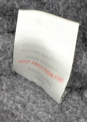 Cotton Traders Mens Grey Fleece Collared Pullover Jumper L