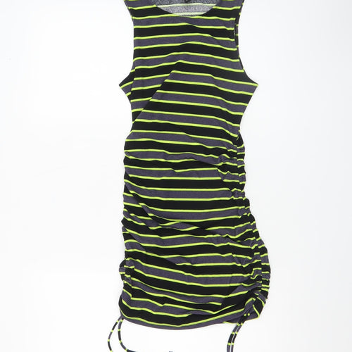 H&M Divided Women’s Multicoloured XS Ruched Striped Tank Dress