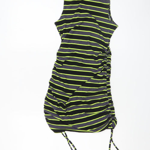 H&M Divided Women’s Multicoloured XS Ruched Striped Tank Dress