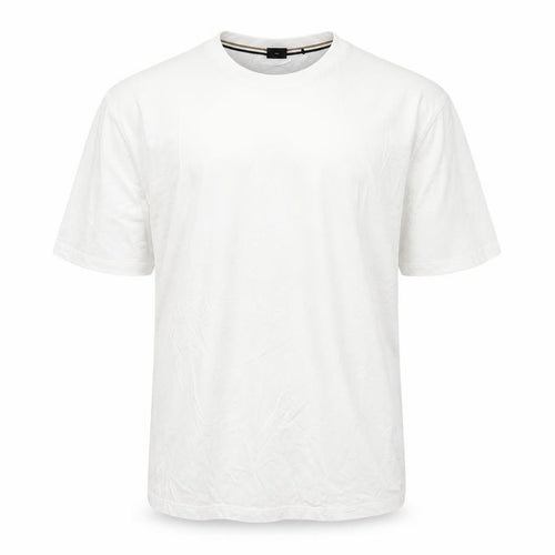 BOSS Men’s White 2XL Regular Fit Crew Neck Cotton T-Shirt