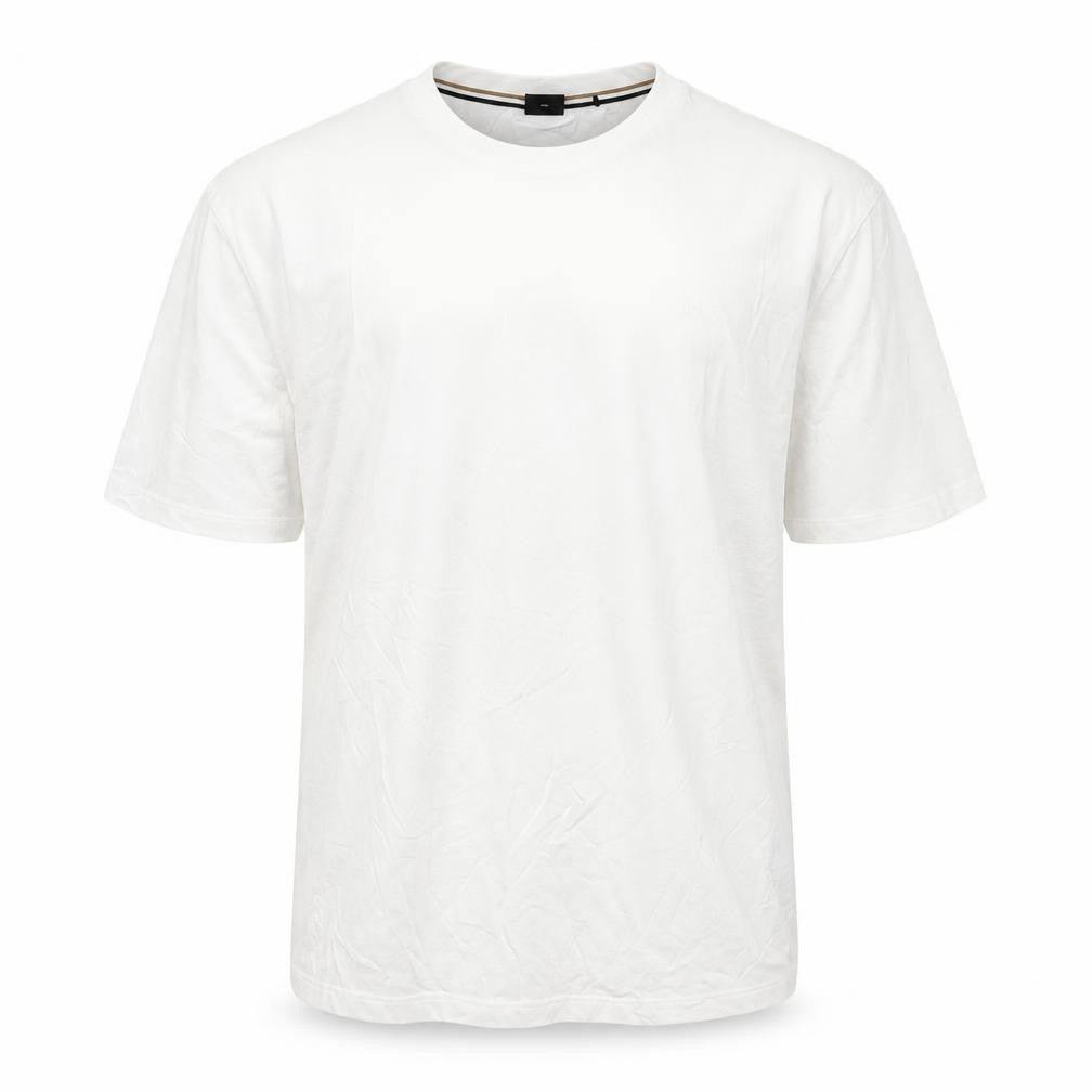 BOSS Men’s White 2XL Regular Fit Crew Neck Cotton T-Shirt