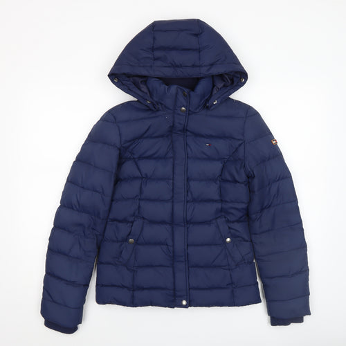 Hilfiger Denim Women's Blue XS Hooded Puffer Jacket