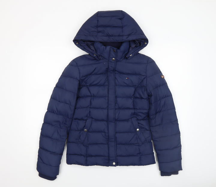 Hilfiger Denim Women's Blue XS Hooded Puffer Jacket