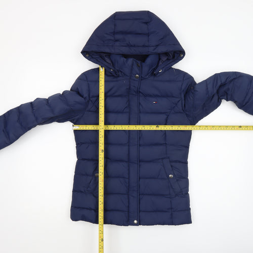 Hilfiger Denim Women's Blue XS Hooded Puffer Jacket