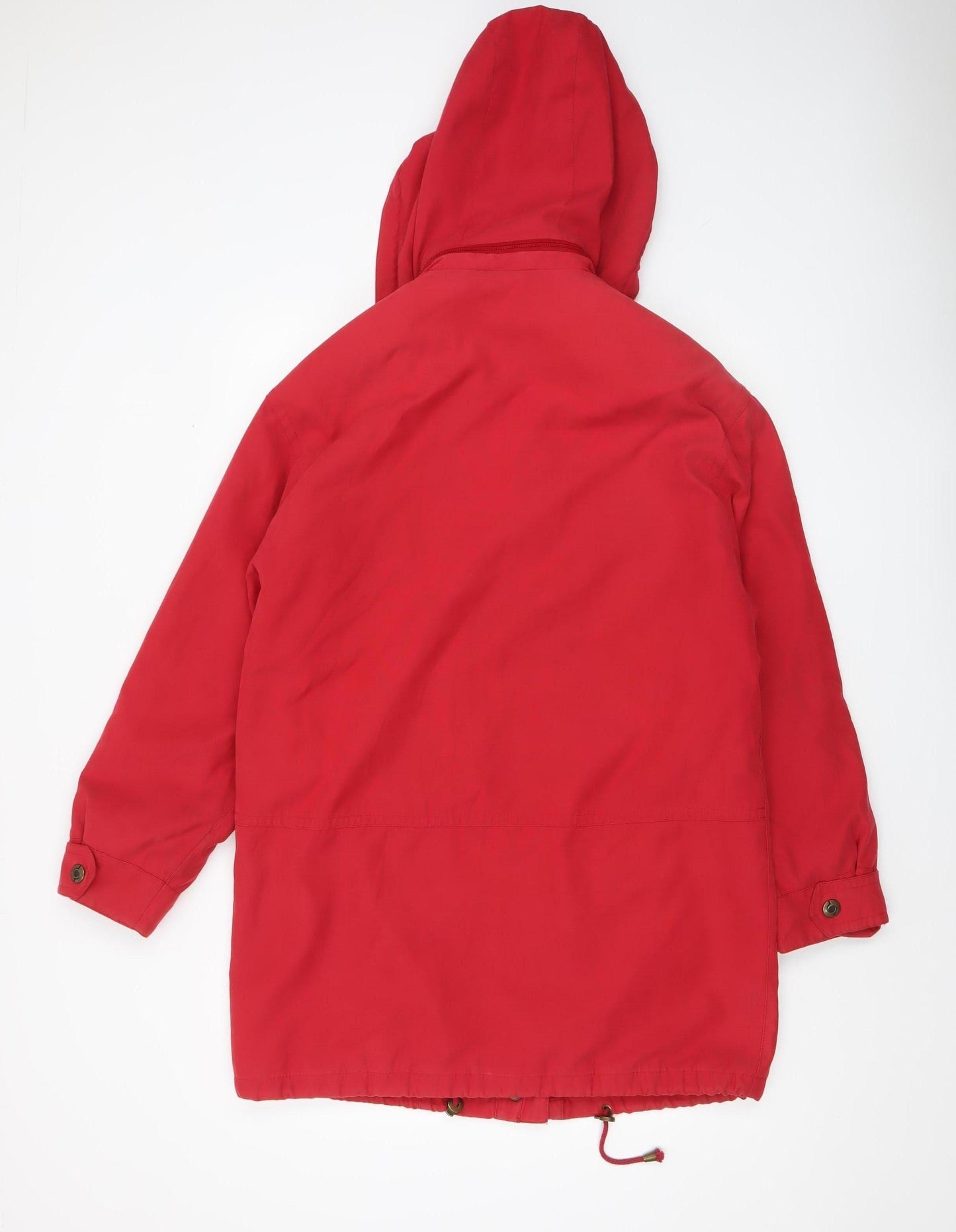 Dannimac Women’s Red Waterproof Hooded Parka Jacket Size M