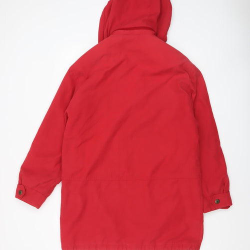 Dannimac Women’s Red Waterproof Hooded Parka Jacket Size M