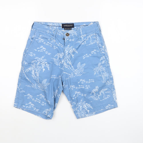 American Eagle Men’s Blue Chino Shorts Size 28 Tropical Print