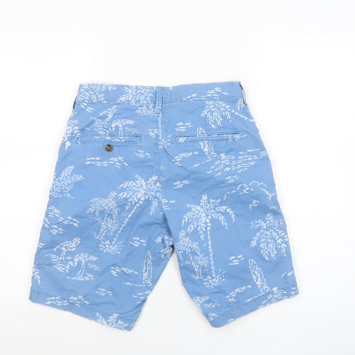 American Eagle Men’s Blue Chino Shorts Size 28 Tropical Print