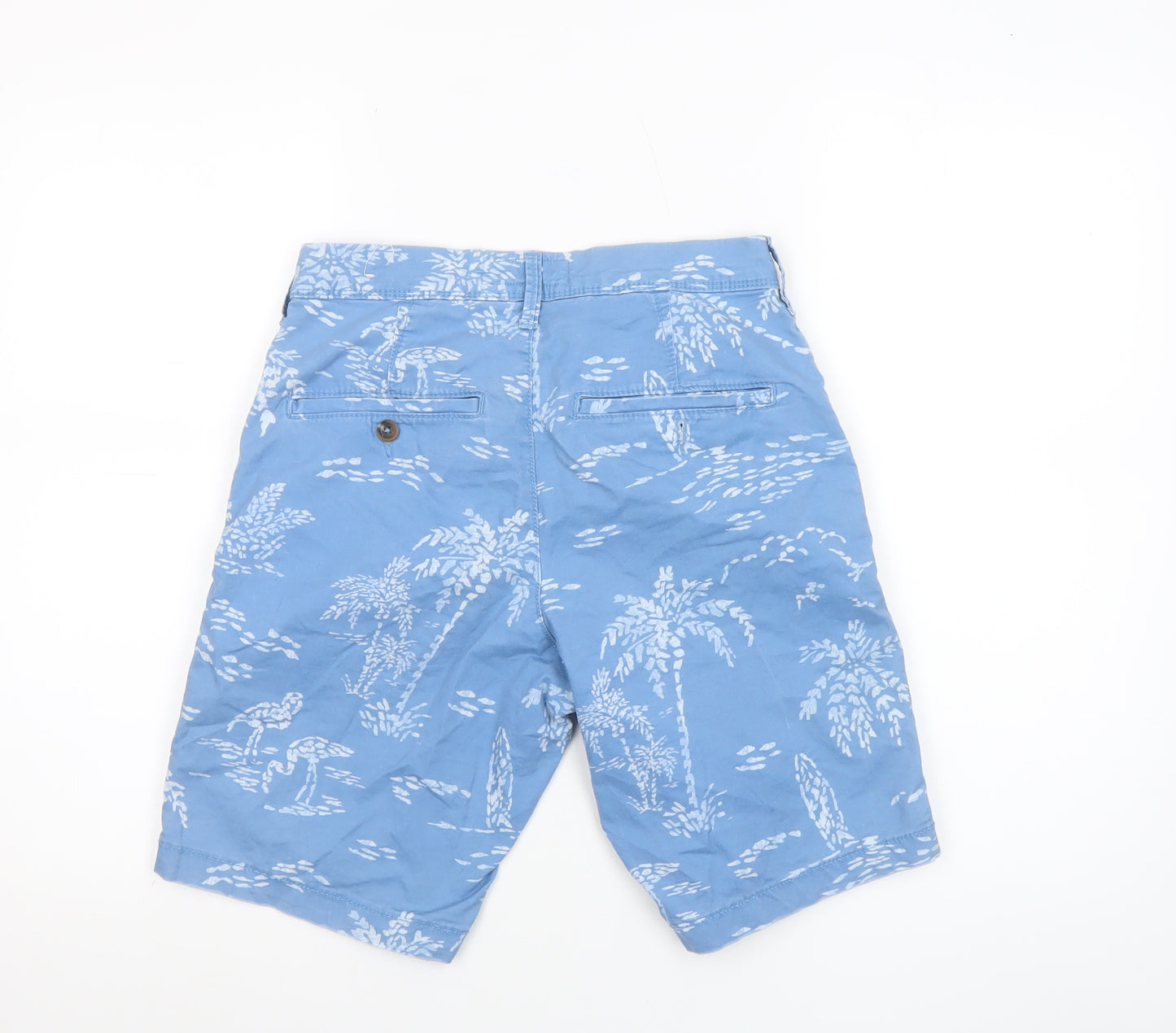 American Eagle Men’s Blue Chino Shorts Size 28 Tropical Print