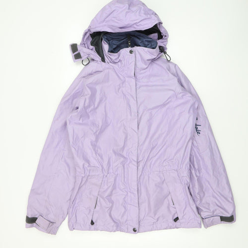 Rydale Women Purple Waterproof Hooded Parka Jacket Size 10