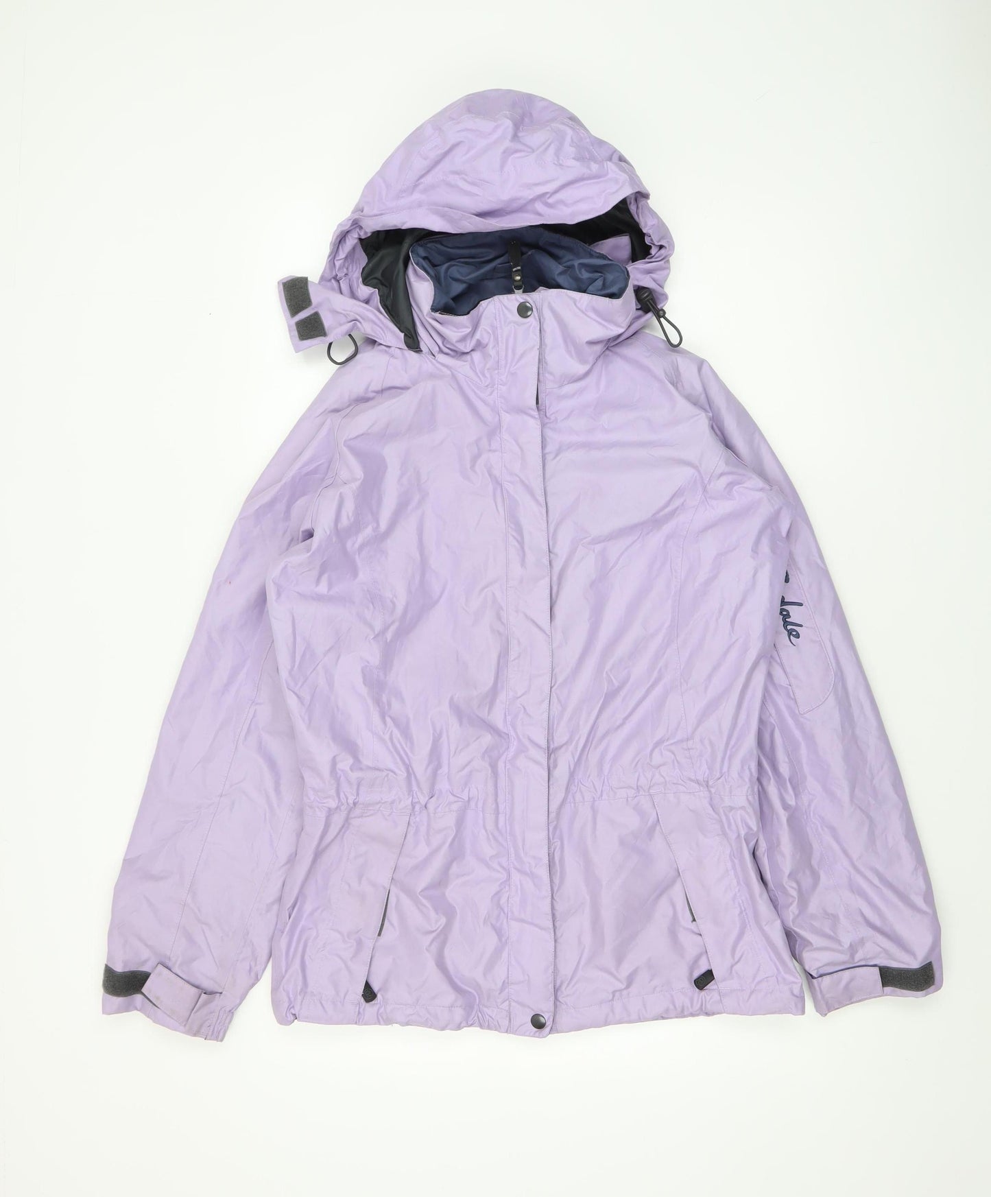 Rydale Women Purple Waterproof Hooded Parka Jacket Size 10