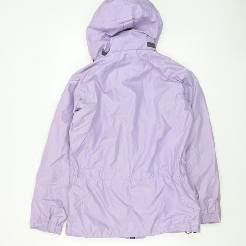 Rydale Women Purple Waterproof Hooded Parka Jacket Size 10