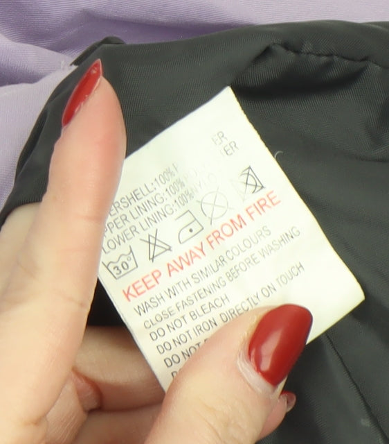 Rydale Women Purple Waterproof Hooded Parka Jacket Size 10