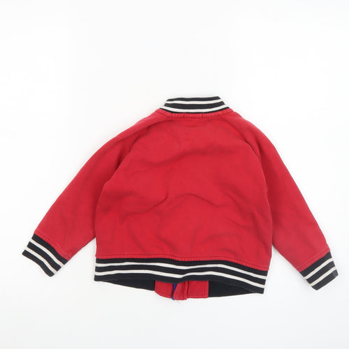 Ralph Lauren Boys Red Bomber Jacket Size 4 Years Cotton Zip Up