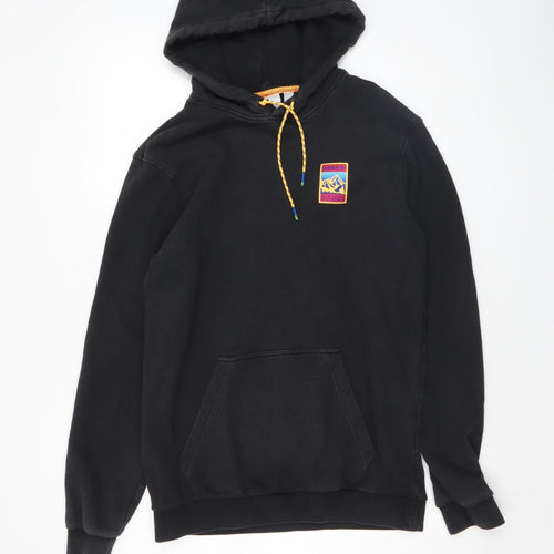 Adidas Men's Black Pullover Hoodie Small Logo Outdoor Sportswear