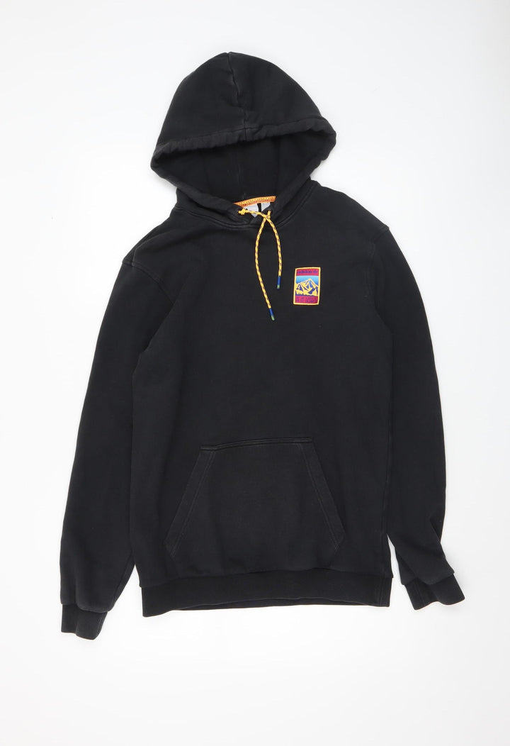 Adidas Men's Black Pullover Hoodie Small Logo Outdoor Sportswear