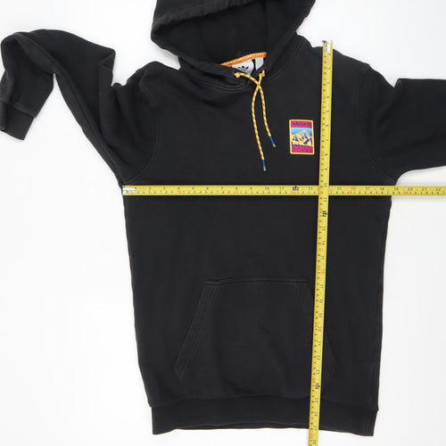 Adidas Men's Black Pullover Hoodie Small Logo Outdoor Sportswear