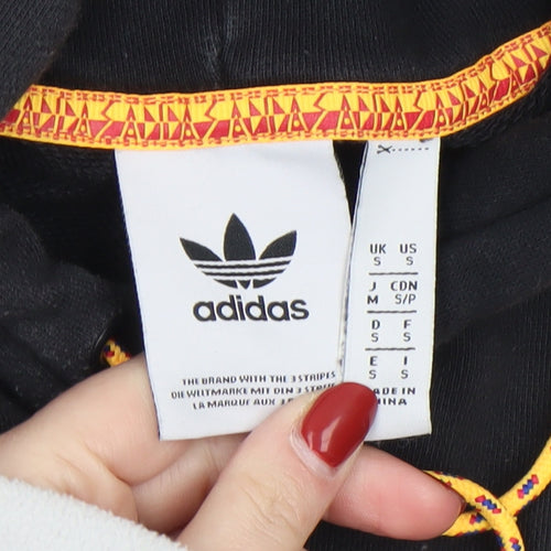 Adidas Men's Black Pullover Hoodie Small Logo Outdoor Sportswear