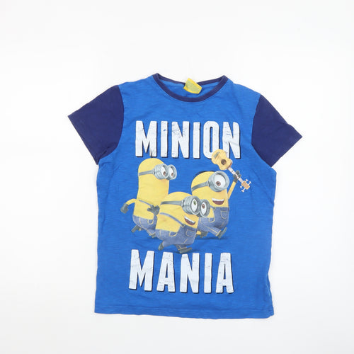 Next Boys Blue Minions Graphic Short Sleeve Cotton T-Shirt 11 Years