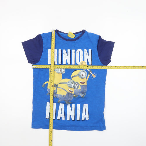 Next Boys Blue Minions Graphic Short Sleeve Cotton T-Shirt 11 Years
