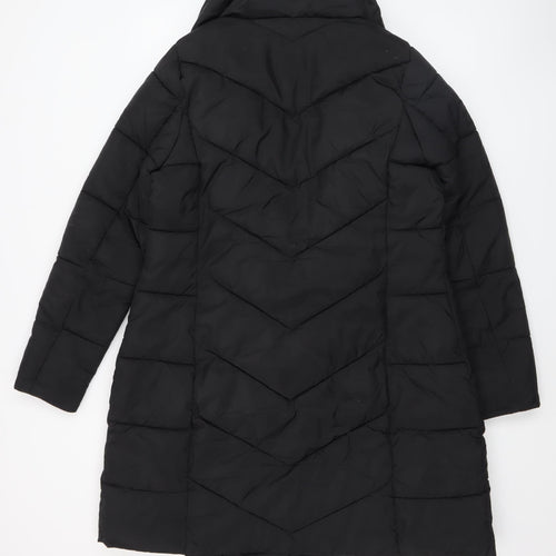 Fig & Basil Women's Black Size 12 Long Puffer Coat
